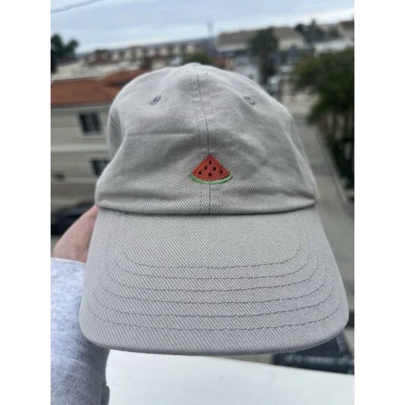 Love your Melon khaki baseball cap Dad watermelon embroidered preppy - Picture 4 of 10